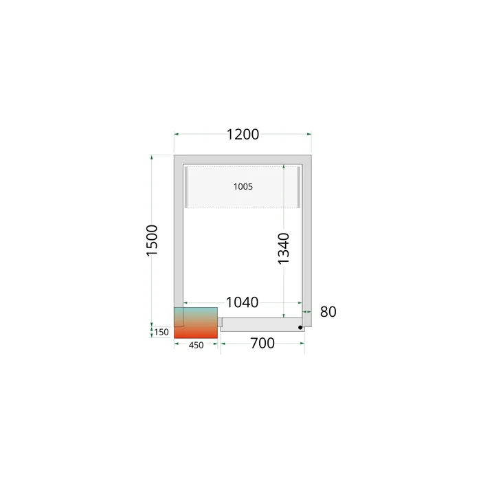 Aukstumkameras paneļi NF 1200 / 1500 / 2120 mm, 80mm