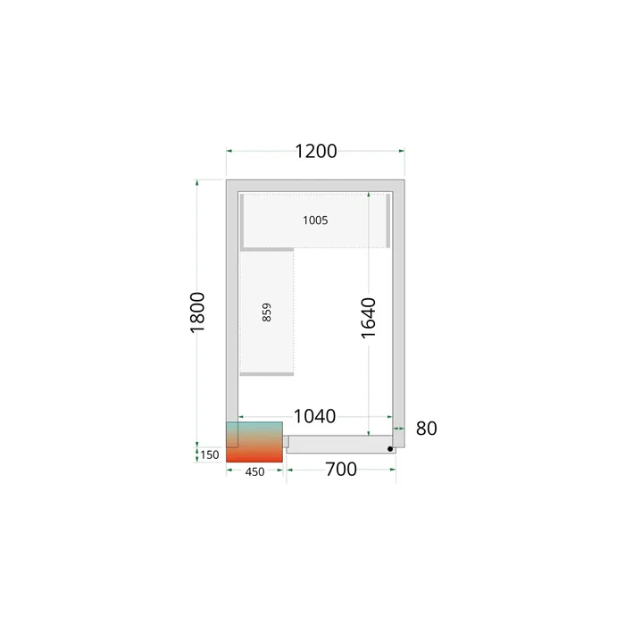 Aukstumkameras paneļi NF 1200 / 1800 / 2120 mm, 80mm