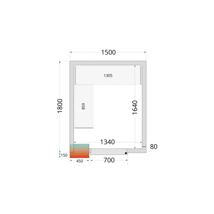 Aukstumkameras paneļi NF 1500 / 1800 / 2120 mm, 80 mm
