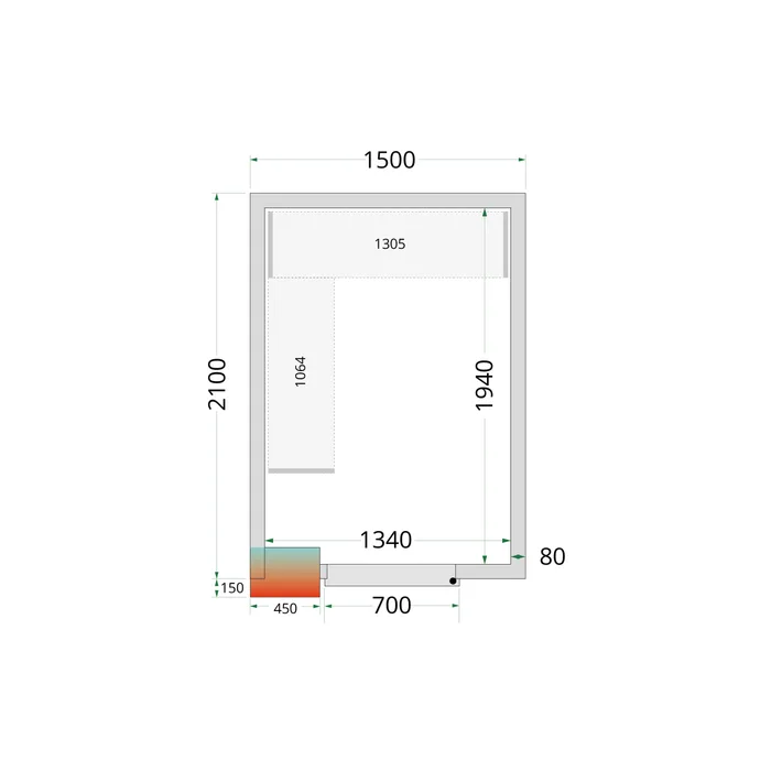 Aukstumkameras paneļi NF 1500 / 2100 / 2120 mm, 80 mm