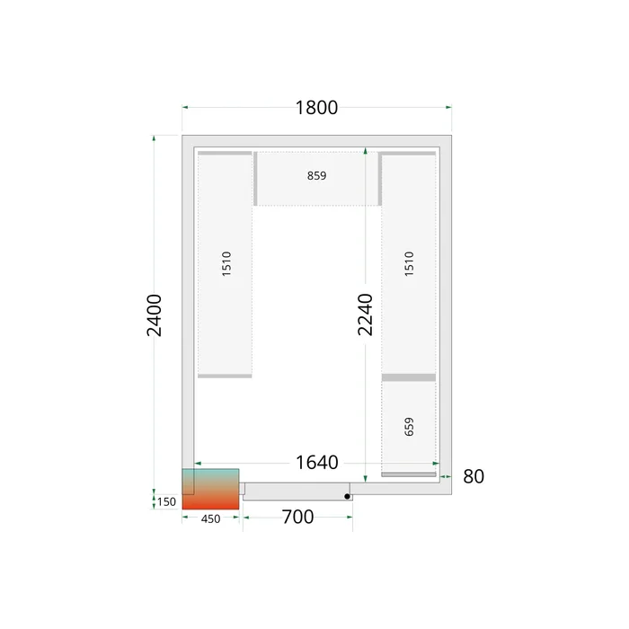 Aukstumkameras paneļi NF 1800 / 2400 / 2120 mm, 80 mm
