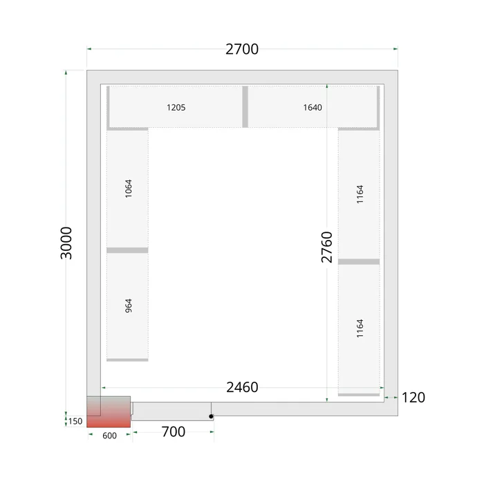 Aukstumkameras paneļi NF 2700 / 3000 / 2120 mm, 80 mm